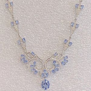 Luxury Tanzanite Necklace (925 silver)